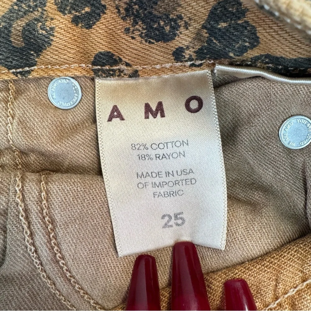 AMO Leopard Lover Boy High Rise Jeans 25